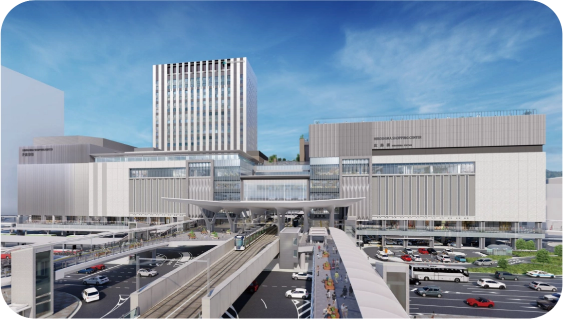 広島新駅ビル外観の完成予想図